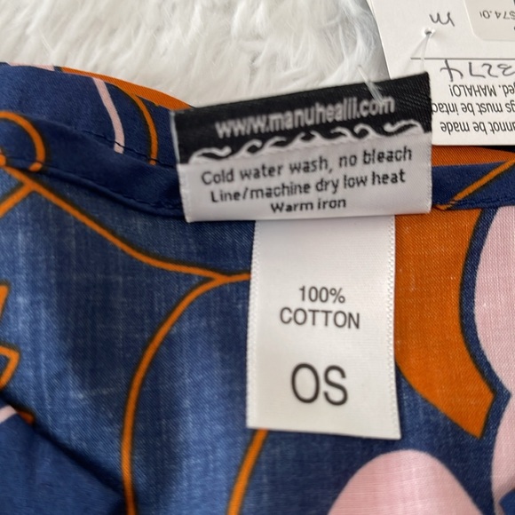 NWT Manuhealii Makapuʻu Dress Hibiscus Salted Caramel OS - Picture 8 of 11